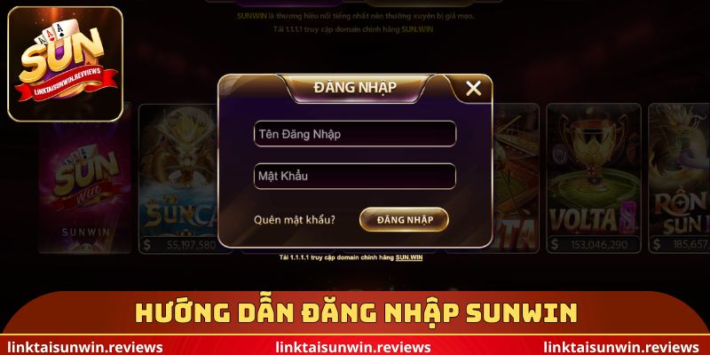 Hướng dẫn đăng nhập Sunwin