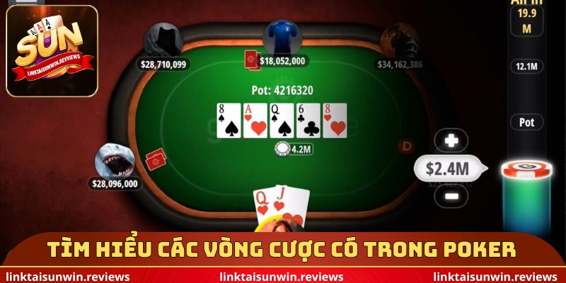 Tìm hiểu các vòng cược có trong Poker